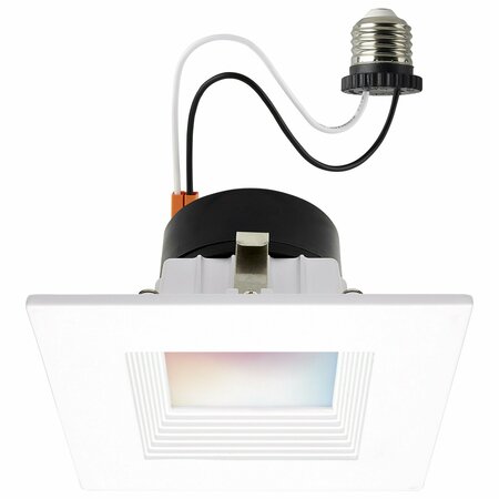 SATCO 10.5W LED Retrofit Downlight - 4 in. Square Starfish IOT - RGB & Tunable White - 120V 90 CRI White S11569